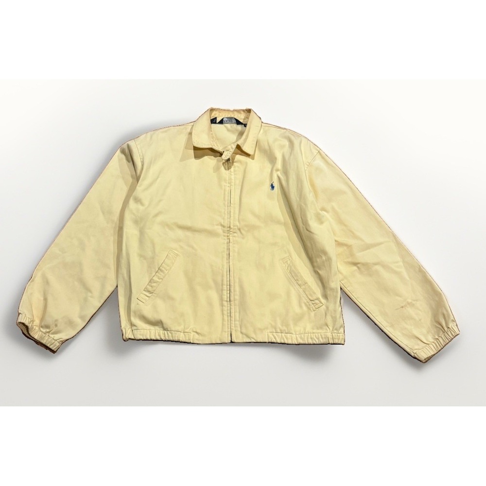Vintage Polo Ralph Lauren Harrington Jacket Yellow Pastel Preppy USA RRL Rare